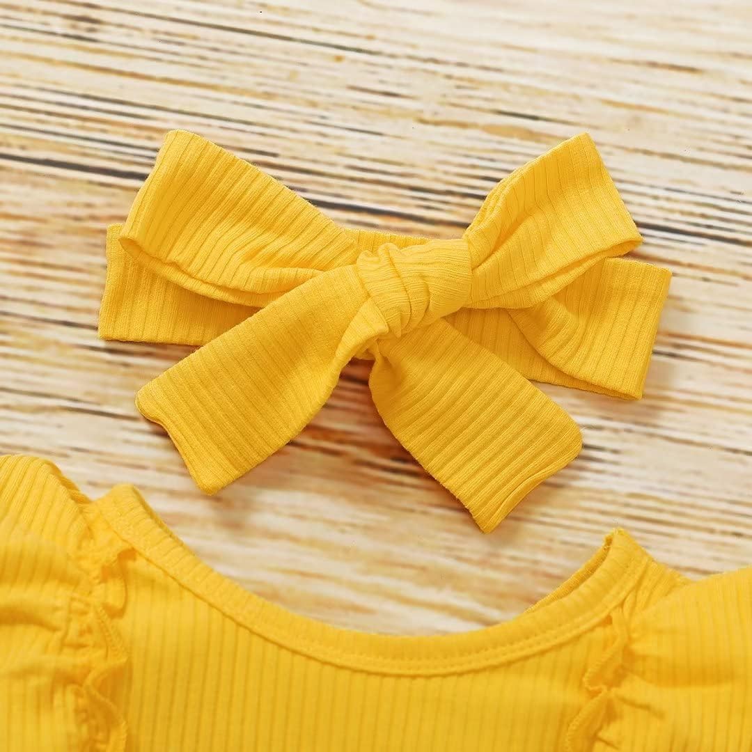 Baby girl clothes, Newborn Baby Girl Clothes, Soft Long Sleeve Onesies Girl Collocation Pants and Headband - Image 4